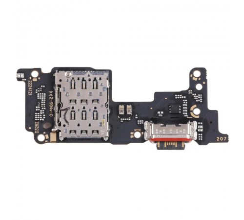 Шлейф для Xiaomi 12T, 12T Pro, коннектора зарядки, c SIM-коннектором, плата зарядки, Original (PRC)