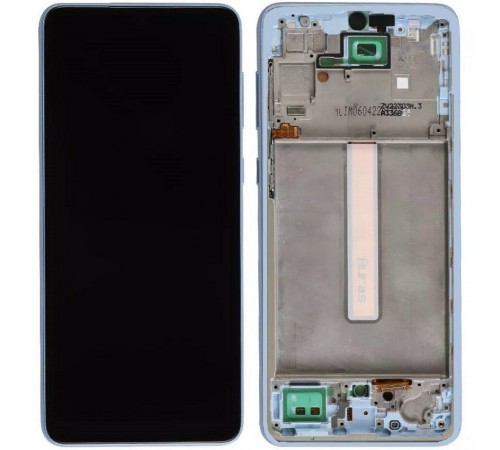 Дисплей для Samsung A336 Galaxy A33 5G, чиний (Blue), с рамкой, High Copy с широким ободком, (OLED)