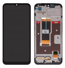Дисплей для Realme C31, чорний, з рамкою, High Copy, RMX3501, FPC-MTF065H218-A3