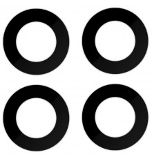 Стекло камеры для Samsung M336 Galaxy M33, черное, без рамки, комплект 4шт.