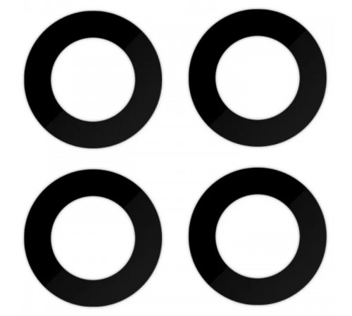 Стекло камеры для Samsung M336 Galaxy M33, черное, без рамки, комплект 4шт.