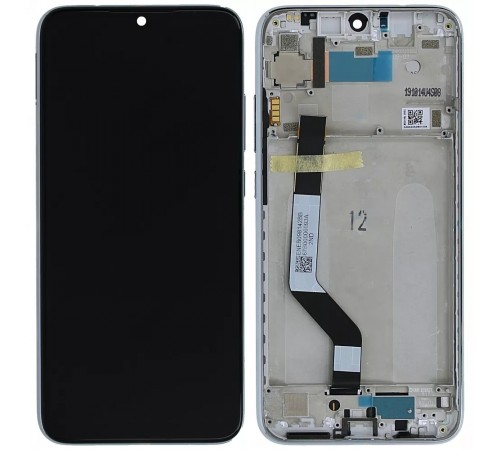Дисплей для Xiaomi Redmi Note 7, Redmi Note 7 Pro, белый (White), с рамкой, High Copy M1901F7G, M1901F7H, M1901F7I
