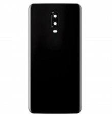 Задняя панель корпуса для OnePlus 6T A6013, черная (Mirror Black), Copy + стекло камеры