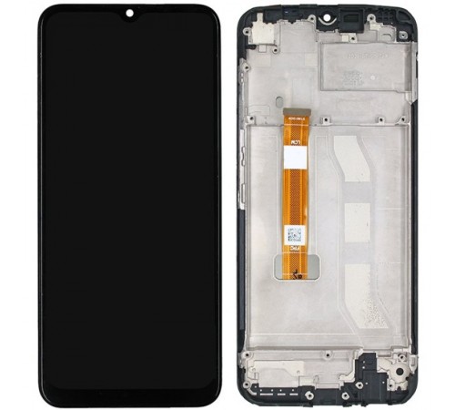 Дисплей для Realme C25Y, чорний, з рамкою, High Copy