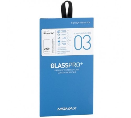 Защитное стекло для Apple iPhone 12 mini, 0.3mm, Glass Pro+ Premium Screen Protector, Momax (PZAP20SB1T), прозрачное