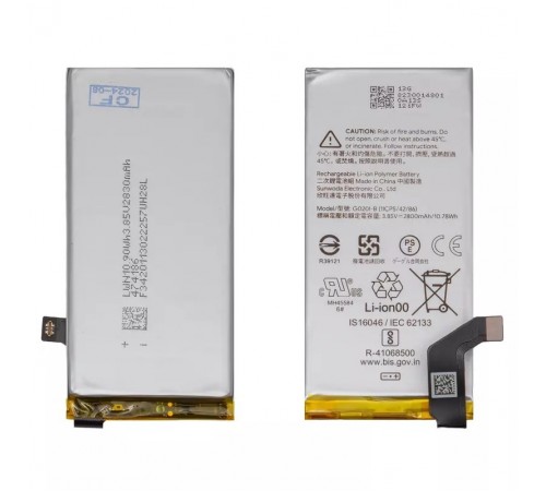 Акумулятор G020I-B для Google Pixel 4, Li-Polymer, 3,85 В, 2800 мАг, Original (PRC)