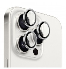 Захисне скло камери для Apple iPhone 15 Pro Max, PVD Dual Color Sapphire Lens Guard LG-003, WiWU, White Titanium
