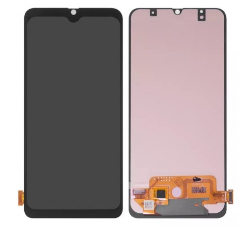 Дисплей для Samsung A705 Galaxy A70, чорний, без рамки, High Copy з широким обідком, (OLED)