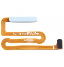 Шлейф для Samsung M135 Galaxy M13, кнопки включения, сканера отпечатка пальца (Touch ID), голубой (Light Blue), Original (PRC)