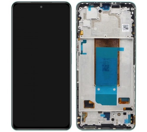 Дисплей для Xiaomi Poco F4, зелений (Nebula Green), з рамкою, Original (PRC)