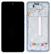 Дисплей для Samsung A536 Galaxy A53 5G, синий (Blue), с рамкой, High Copy (OLED)