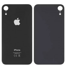 Задня панель корпусу для iPhone XR, чорна, не потрібно знімати скло камери, big hole