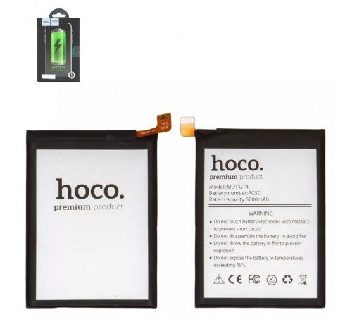 Акумулятор Hoco PC50 для Motorola Moto G14 PAYF0010IN, Moto G54, Li-Polymer, 3,91 В, 5000 мАг, XT2341