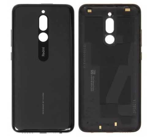 Задняя панель корпуса для Xiaomi Redmi 8, черная (Onyx Black), с боковыми кнопками