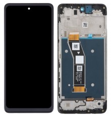 Дисплей для Motorola Moto G24, Moto G24 Power, чорний, з рамкою, High Copy