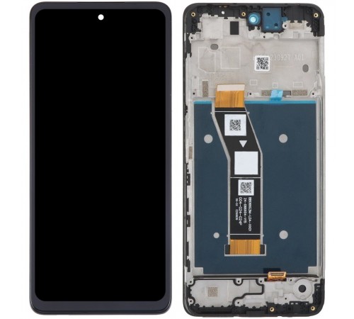 Дисплей для Motorola Moto G24, Moto G24 Power, чорний, з рамкою, High Copy