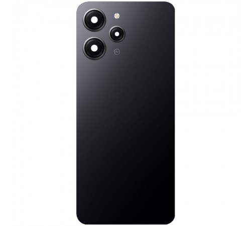 Задняя панель корпуса для Xiaomi Redmi 12, черная (Midnight Black) + стекло камеры Задняя панель корпуса для Xiaomi Redmi 12, черная (Midnight Black) + стекло камеры