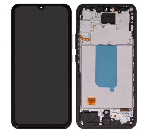 Дисплей для Samsung A346 Galaxy A34 5G, черный (Graphite), с рамкой, High Copy, original LCD size, (OLED)