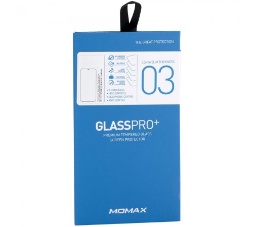 Защитное стекло для Apple iPhone 12 Pro Max, 0.3mm, Glass Pro+ Premium Screen Protector, Momax (PZAP20LB1T), прозрачное