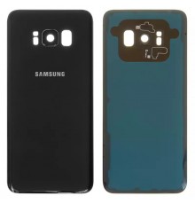 Задня панель корпусу для Samsung G950F Galaxy S8, G950FD Galaxy S8, чорна (Midnight Black) + скло камери, повна, Original (PRC)