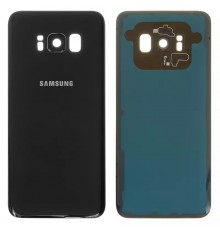Задняя панель корпуса для Samsung G950F Galaxy S8, G950FD Galaxy S8, черная (Midnight Black) + стекло камеры, полная, Original (PRC)