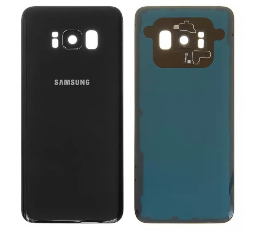 Задня панель корпусу для Samsung G950F Galaxy S8, G950FD Galaxy S8, чорна (Midnight Black) + скло камери, повна, Original (PRC)
