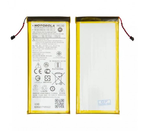 Аккумулятор HG30 для Motorola XT1794 Moto G5s, XT1925 Moto G6, Li-ion, 3,8 В, 3000 мАч, Original (PRC) Аккумулятор HG30 для Motorola XT1794 Moto G5s, XT1925 Moto G6, Li-ion, 3,8 В, 3000 мАч, Original (PRC)