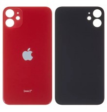 Задняя панель корпуса для iPhone 11, красная, не нужно снимать стекло камеры, big hole