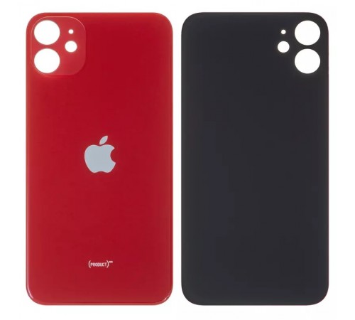 Задняя панель корпуса для iPhone 11, красная, не нужно снимать стекло камеры, big hole Задняя панель корпуса для iPhone 11, красная, не нужно снимать стекло камеры, big hole