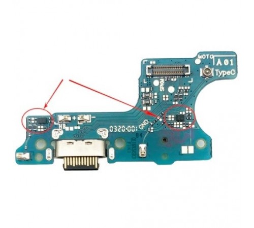 Шлейф для Samsung A013 Galaxy A01 Core, коннектора зарядки, мікрофона, плата зарядки, Original (PRC)
