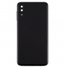 Задняя панель корпуса для Samsung M105F/DS Galaxy M10, черная (Charcoal Black) + стекло камеры