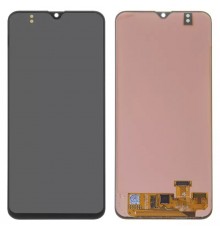 Дисплей для Samsung A205 Galaxy A20, A205F/DS Galaxy A20, M107F/DS Galaxy M10s, черный, без рамки, Оригинал (переклеено стекло)