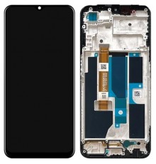Дисплей для Oppo A55 5G, A56 5G, чорний, з рамкою, High Copy, p/n: 6A01B001DR500
