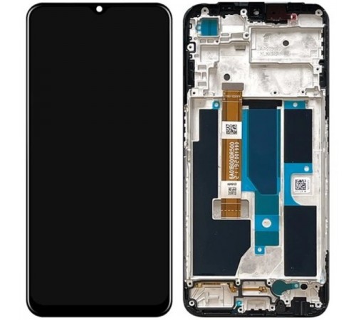 Дисплей для Oppo A55 5G, A56 5G, черный, с рамкой, High Copy, p/n: 6A01B001DR500