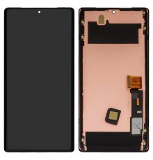 Дисплей для Google Pixel 6 Pro, чорний, з рамкою, High Copy (OLED) GLUOG, G8VOU