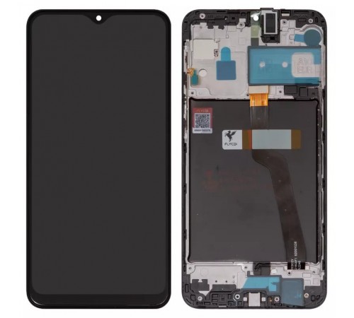 Дисплей для Samsung A105 Galaxy A10, A105F/DS Galaxy A10, чорний, з рамкою, FLYCDI