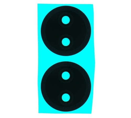 Скло камери для Xiaomi Poco C65, Redmi 13C, чорне, без рамки, комплект 2 шт.