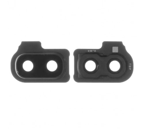 Стекло камеры для Samsung A202F/DS Galaxy A20e, черное, с рамкой