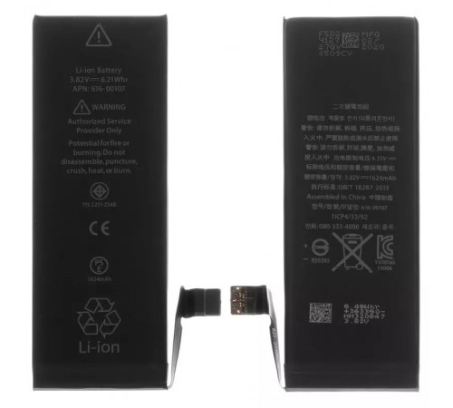 Акумулятор G-OCA Pro iPhone SE, Li-ion, 3,82 В, 1624 мАг, High Copy, оригінальний IC, #616-00107