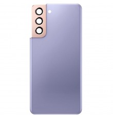 Задняя панель корпуса для Samsung G991 Galaxy S21 5G, фиолетовая (Phantom Violet), Copy + стекло камеры