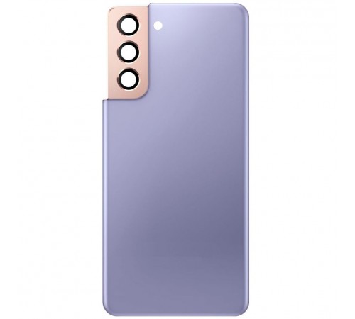 Задняя панель корпуса для Samsung G991 Galaxy S21 5G, фиолетовая (Phantom Violet), Copy + стекло камеры