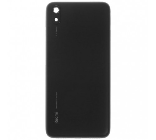 Задняя панель корпуса для Xiaomi Redmi 7A, черная (Eclipse Black) + стекло камеры