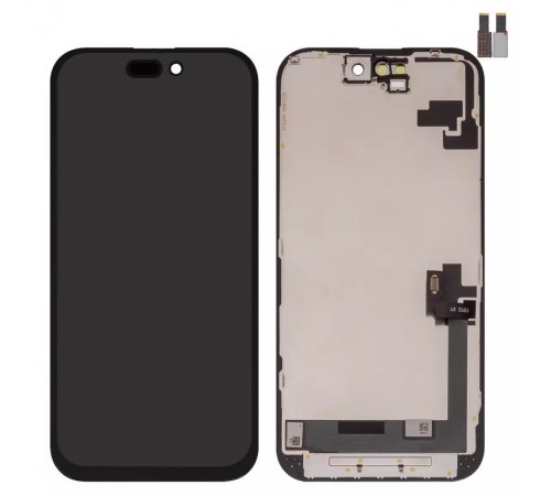 Дисплей для iPhone 16, черный, с рамкой, High Copy (TFT), ZY, LTPS