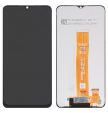 Дисплей для Samsung A127 Galaxy A12 Nacho, черный, без рамки, Оригинал (переклеено стекло), BV065WBM-L06-DB00_R0.0/ HL6127JX-L06-DB00_R0.0