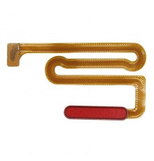 Шлейф для Samsung A125F Galaxy A12, M127 Galaxy M12, кнопки увімкнення, сканера відбитка пальця (Touch ID), червоний