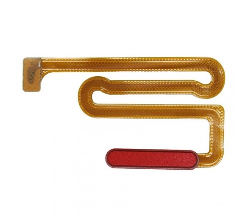 Шлейф для Samsung A125F Galaxy A12, M127 Galaxy M12, кнопки включения, сканера отпечатка пальца (Touch ID), красный