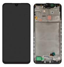 Дисплей для Samsung A166 Galaxy A16 5G, черный, с рамкой, Оригинал (переклеено стекло)