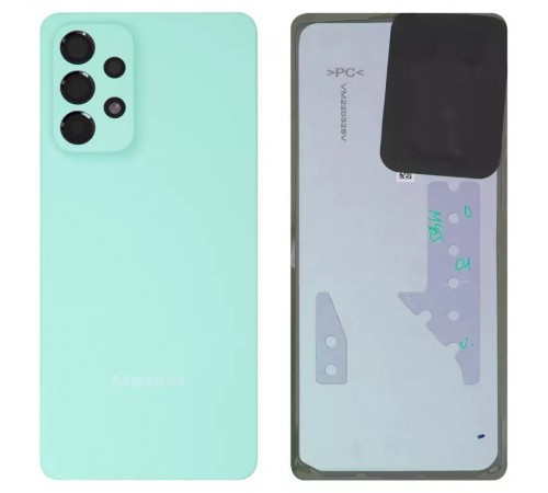 Задня панель корпусу для Samsung A736 Galaxy A73 5G, м’ятна (Mint) + скло камери
