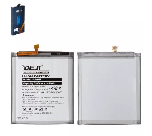 Аккумулятор Deji EB-BA415ABY для Samsung A415 Galaxy A41, Li-ion, 3.86 В, 3500 мАч Аккумулятор Deji EB-BA415ABY для Samsung A415 Galaxy A41, Li-ion, 3.86 В, 3500 мАч