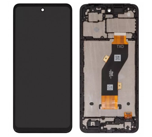 Дисплей для Tecno Spark 20C (BG7), чорний, з рамкою, High Copy, TXDI660QCEPX-53/ FPC6525/ FPC6615